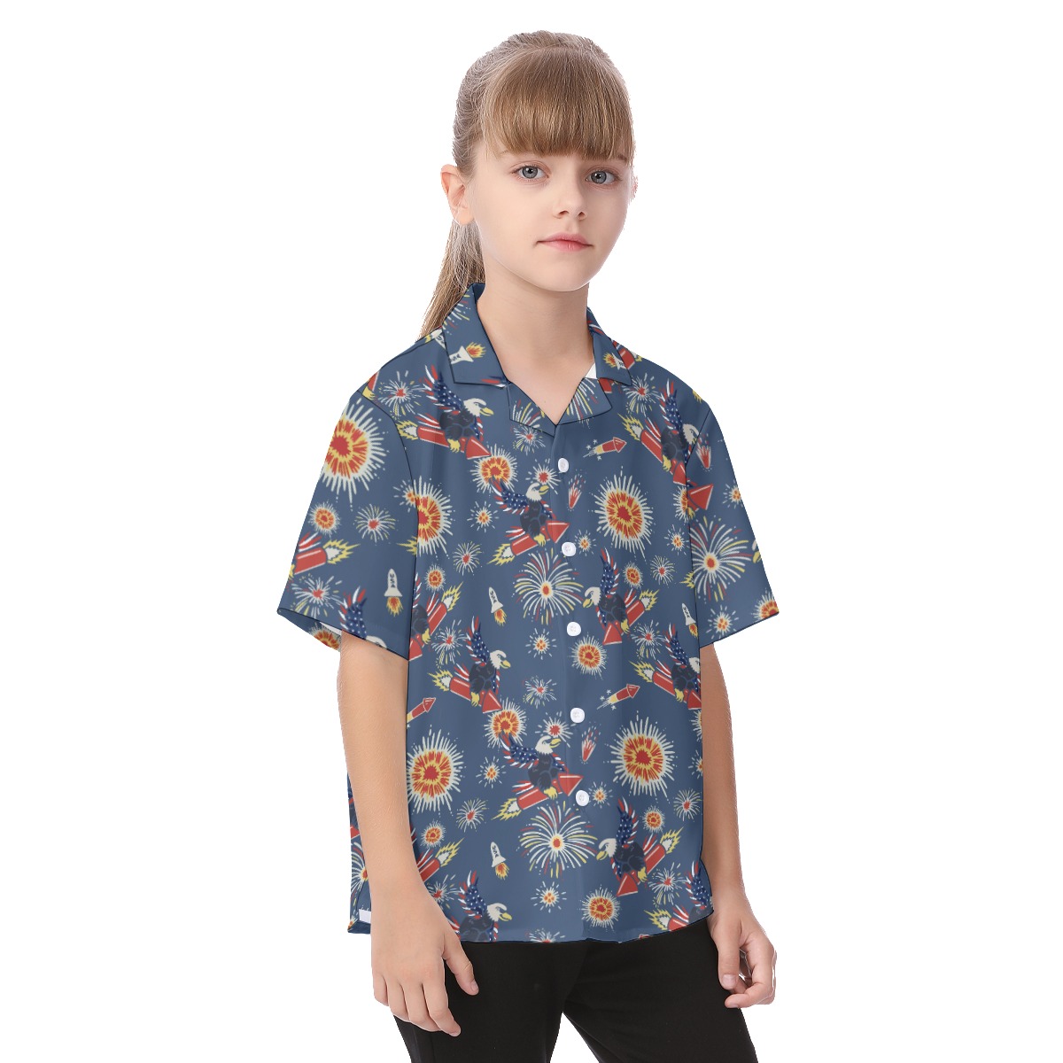 4th Of July America Eagle Kid's Hawaiian Shirt