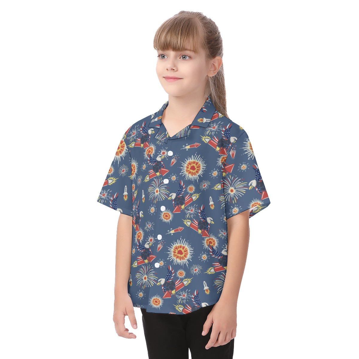 4th Of July America Eagle Kid's Hawaiian Shirt
