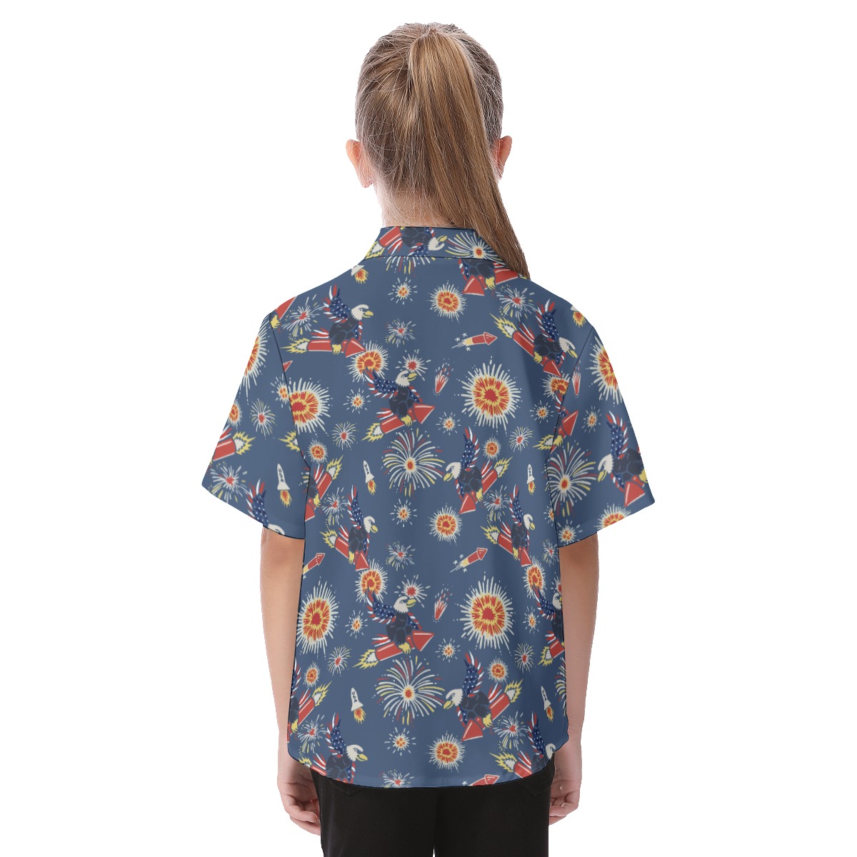 4th Of July America Eagle Kid's Hawaiian Shirt