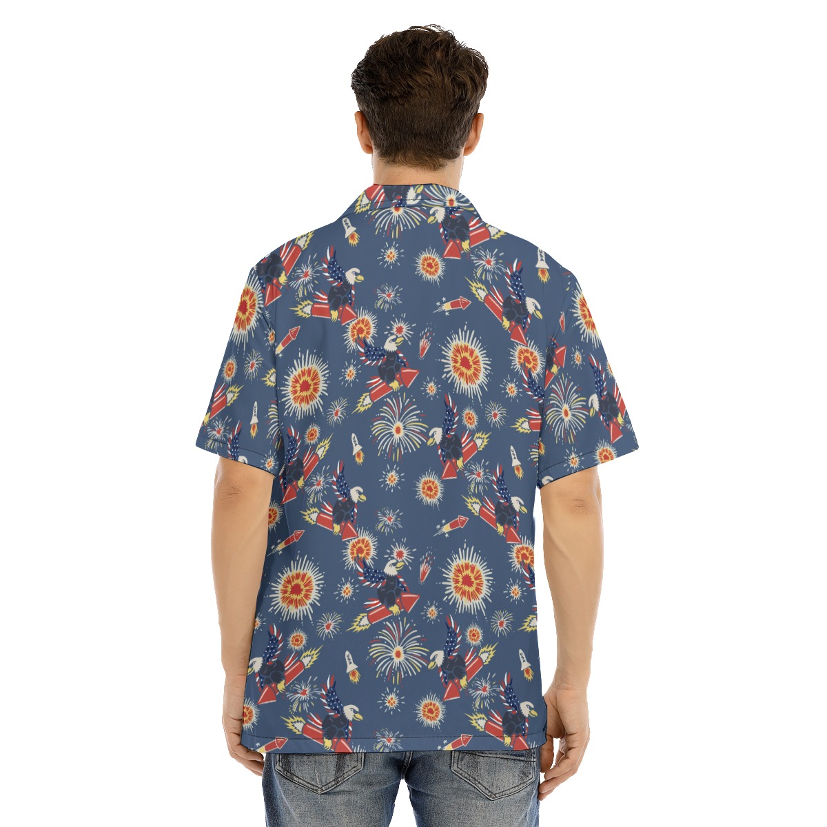 American Eagle Fireworks Hawaiian Shirt