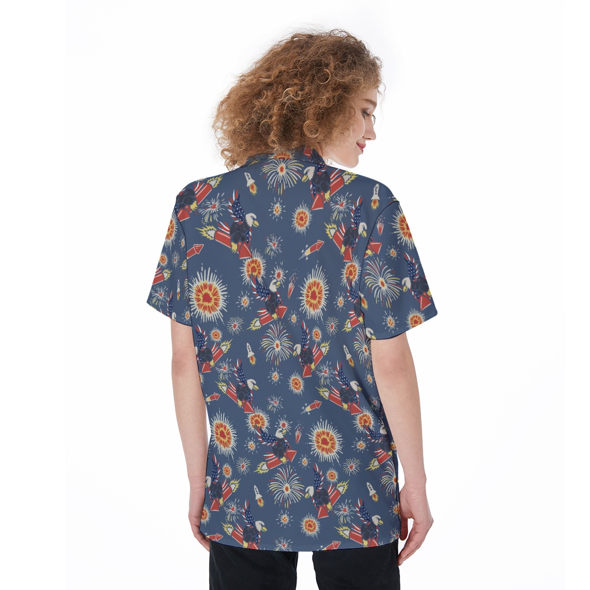 Proud America Eagle Hawaiian Shirt For Women