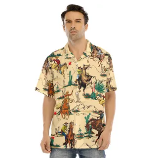 Horse Riding In The Desert Hawaiian Shirt