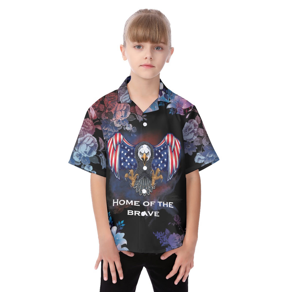 4th Of July American Eagle Hawaiian Shirt For Kid - variant image 1