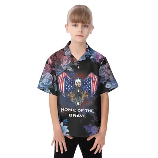 4th Of July American Eagle Hawaiian Shirt For Kid