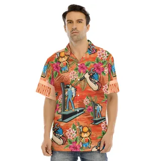 Iron Worker Hawaiian Men Shirt