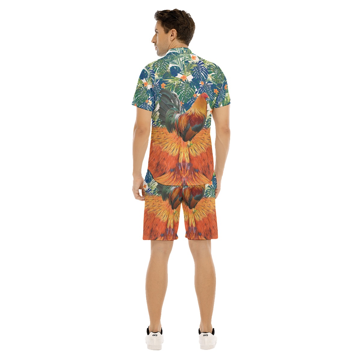 Funny Chicken Tropical Shirt And Shorts For Men