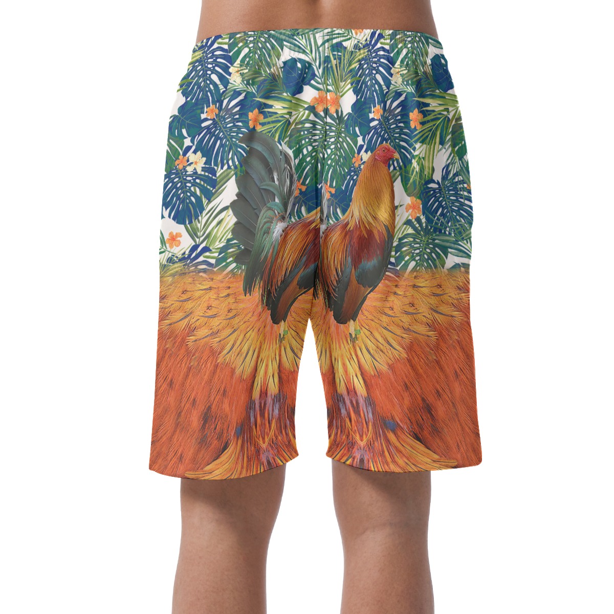Chicken Hawaiian Beach Shorts For Men