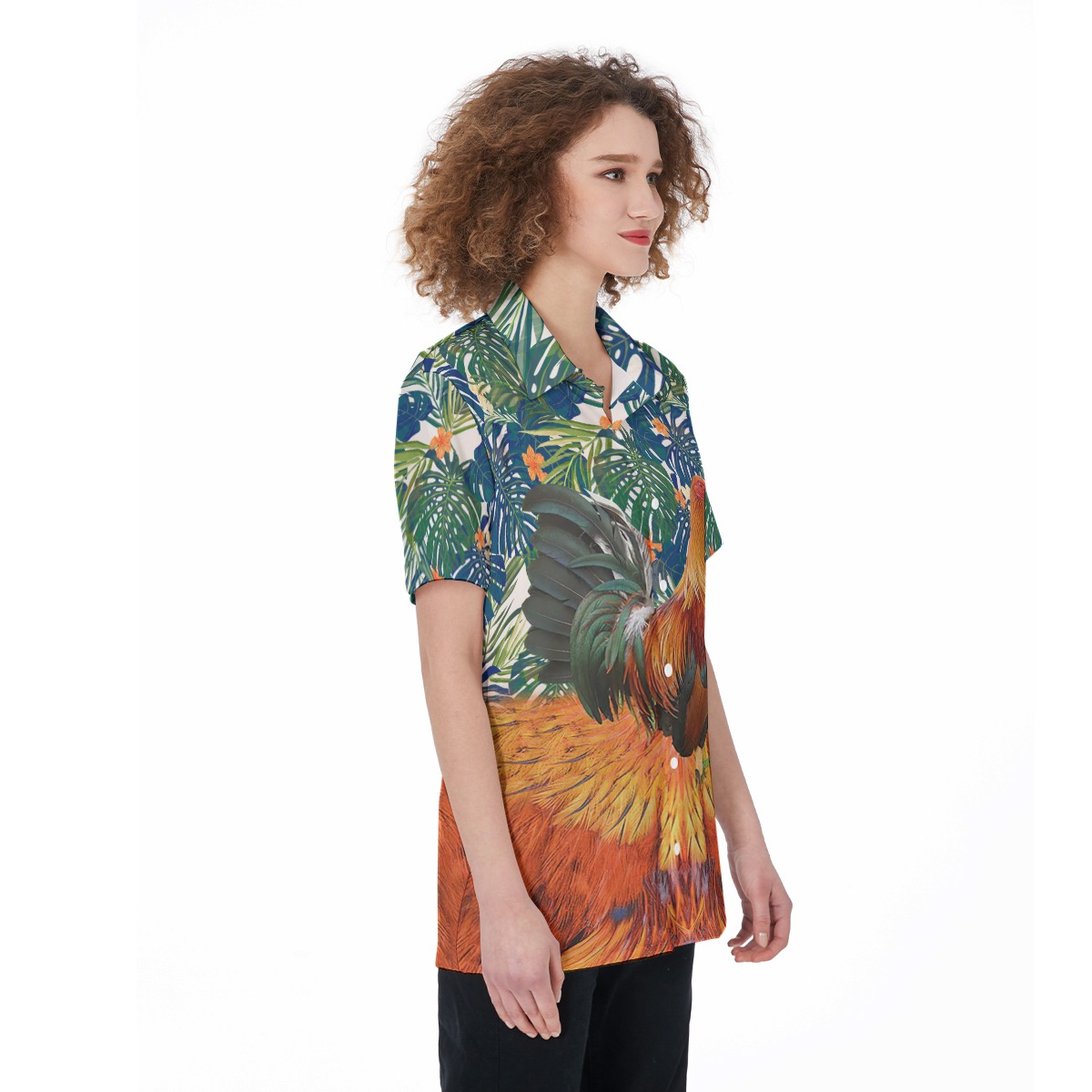 Funny Chicken Women's Hawaiian Shirt