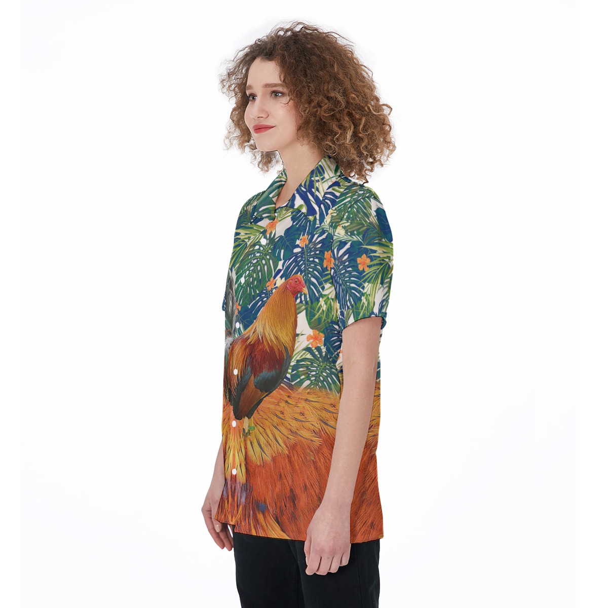 Funny Chicken Women's Hawaiian Shirt