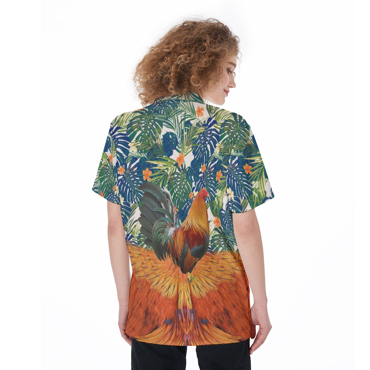 Funny Chicken Women's Hawaiian Shirt