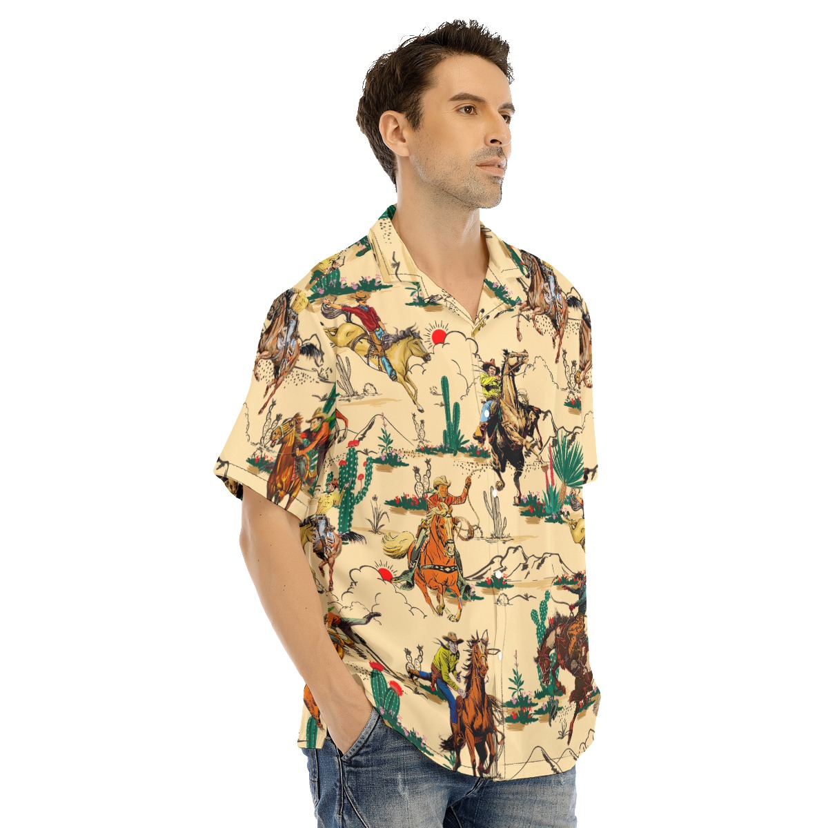 Horse Riding In The Desert Hawaiian Shirt