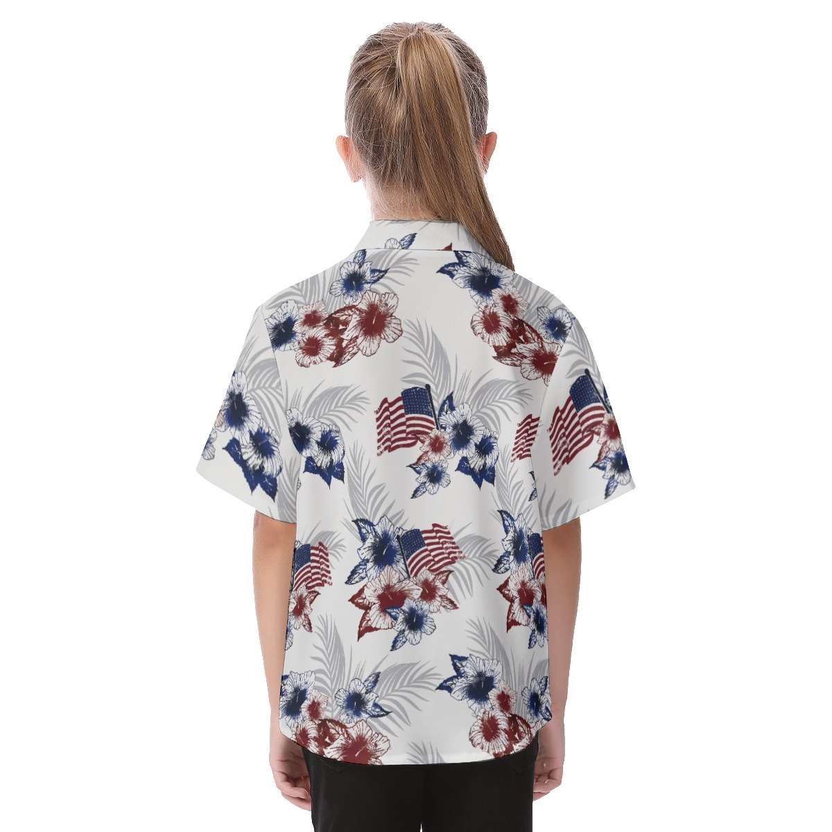 American Flag 4th Of July Hawaiian Shirt For Kids
