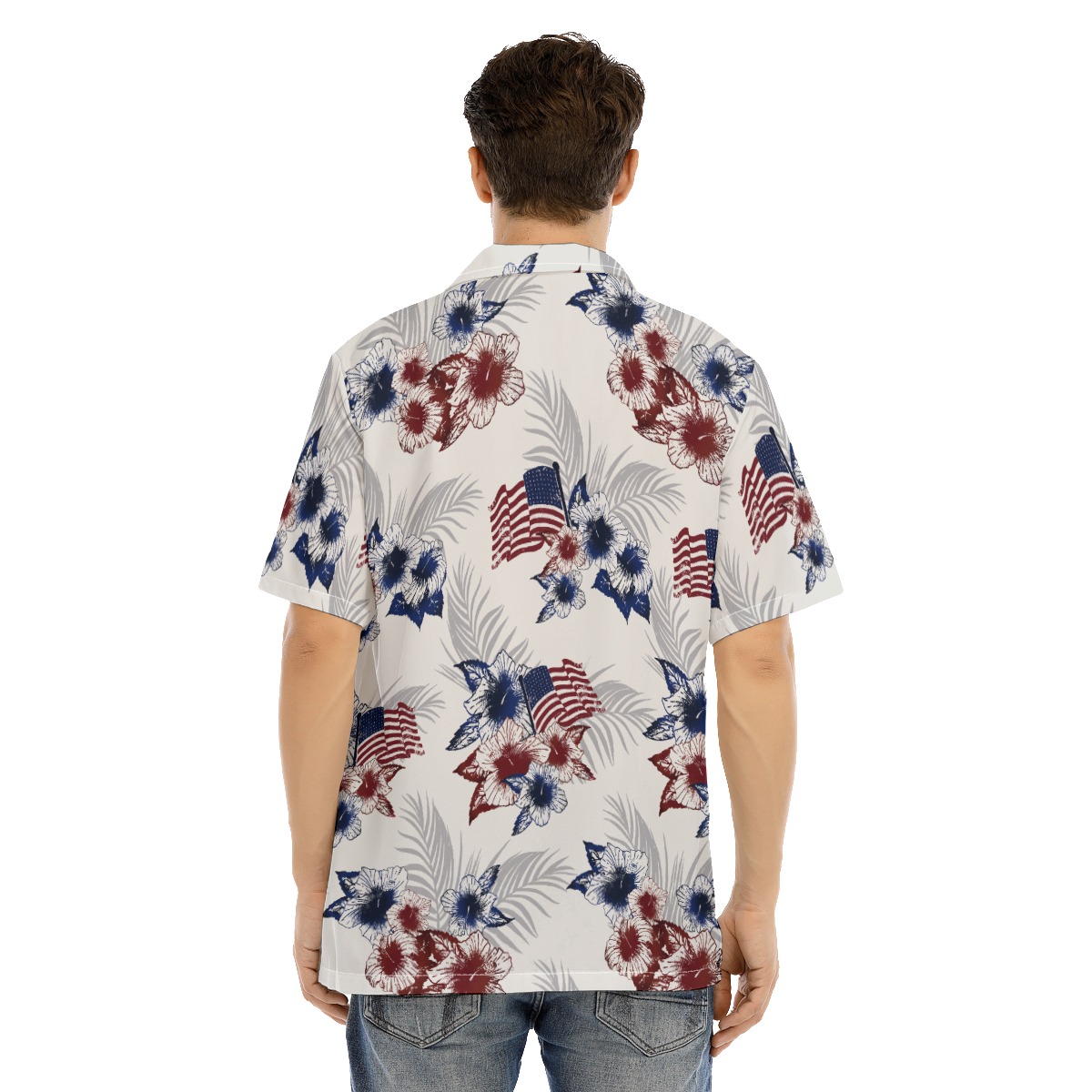 American Flag Tropical Hawaiian Shirt