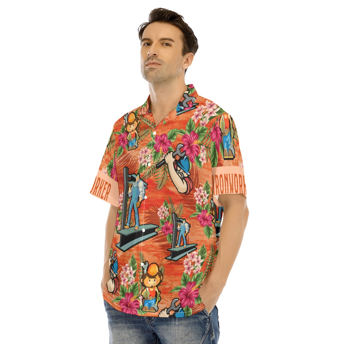 Iron Worker Hawaiian Men Shirt