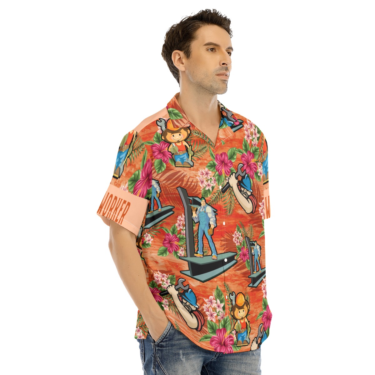 Iron Worker Hawaiian Men Shirt
