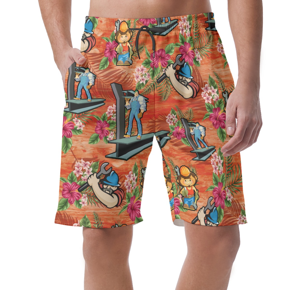 Iron Worker Mens Hawaiian Shorts - variant image 1