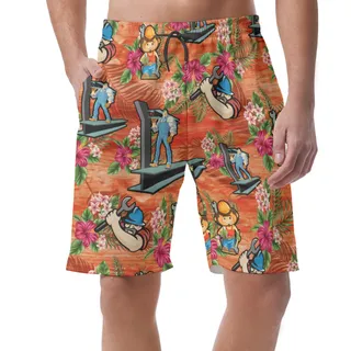 Iron Worker Mens Hawaiian Shorts