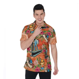 Iron Worker Polo Hawaiian Shirt