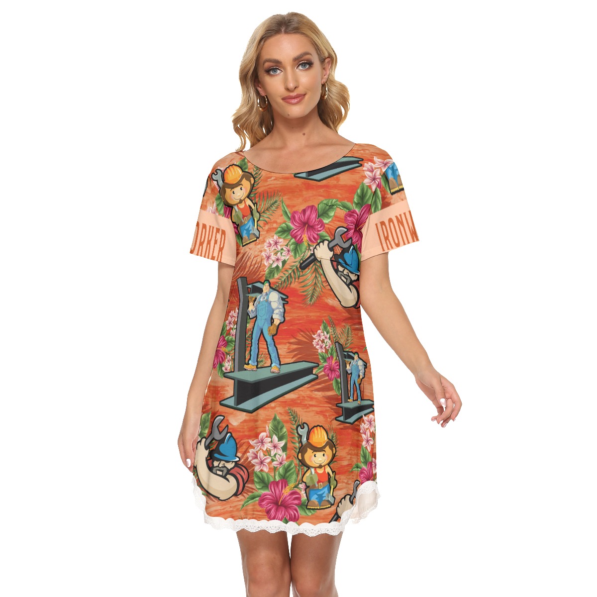 Iron Worker Hawaiian Dress With Lace - variant image 1