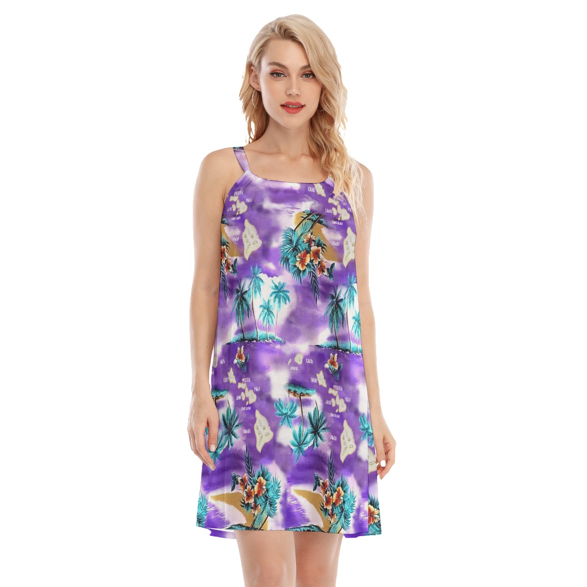 Island Map Hawaiian Cami Dress - variant image 1