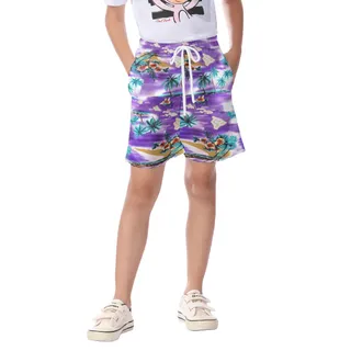 Island Map Hawaiian Kids Summer Shorts
