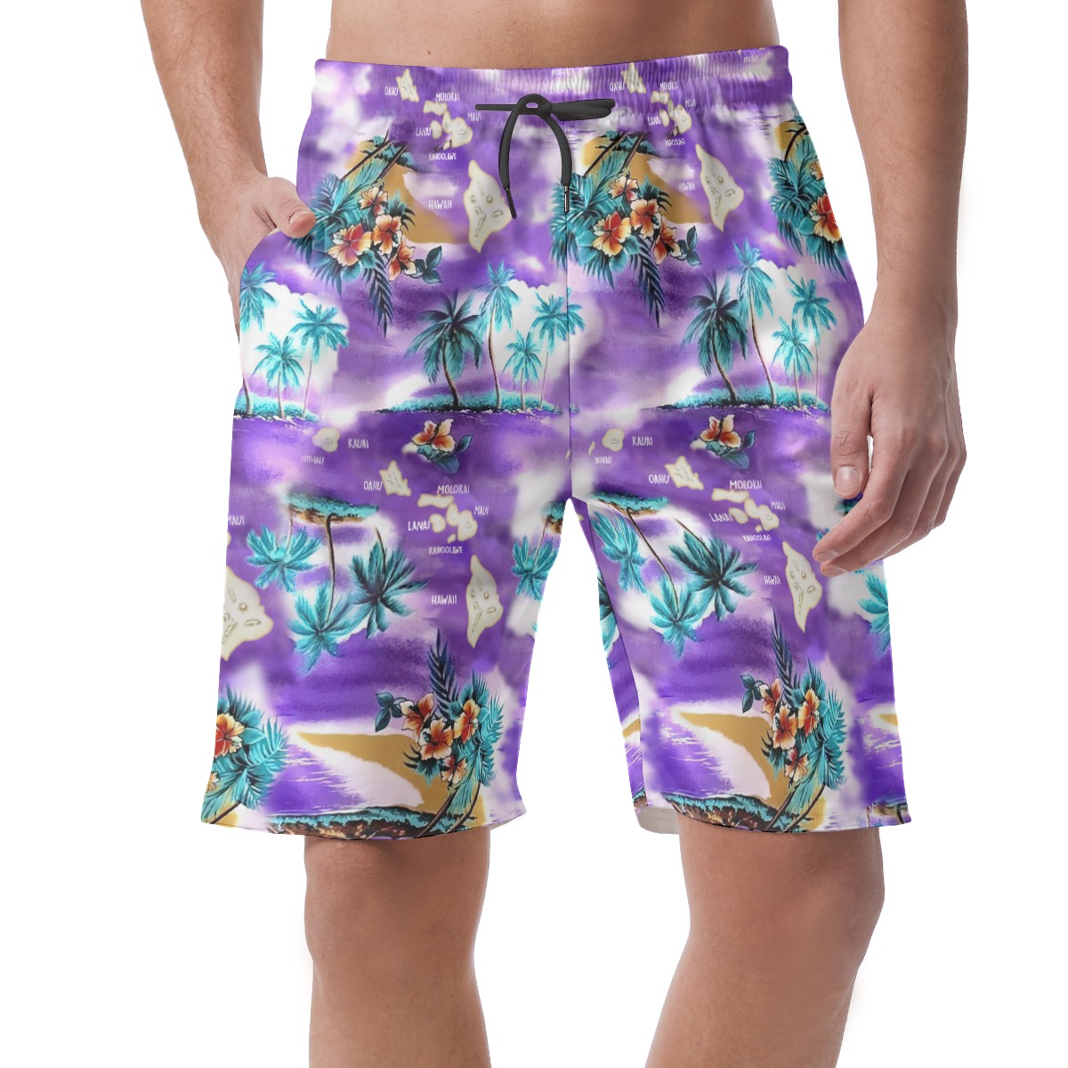 Island Map Mens Hawaiian Shorts - variant image 1