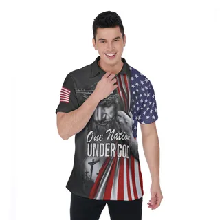 Jesus American Men's Polo Shirt