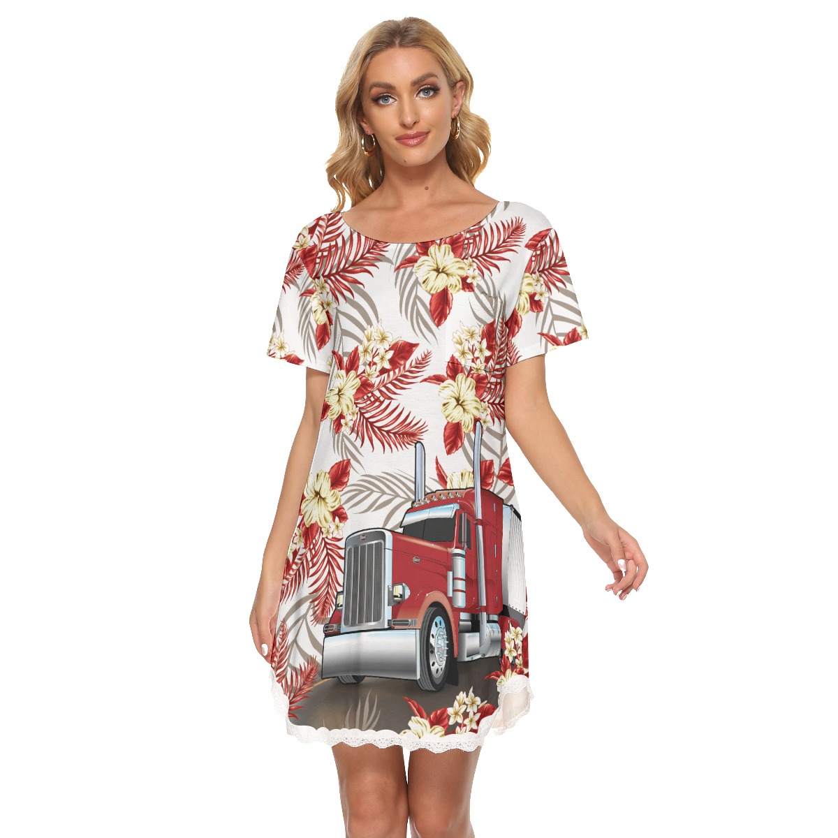 Cool Trucker Tropical Hawaiian Dress For Women - variant image 1