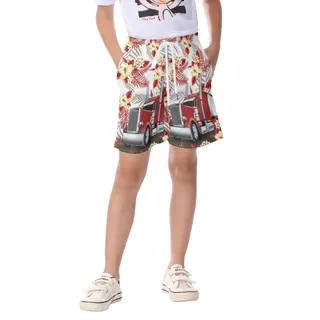 Trucker Tropical Hawaiian Shorts For Kids | Proud Trucker Shorts