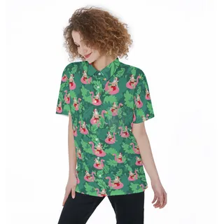 Cute Santa Tropical Christmas Shirt For Women