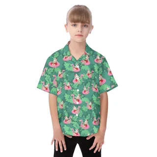 Tropical Santa Kid's Hawaiian Shirt