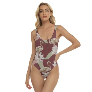 Vintage Flamingo Tropical Swimsuit
