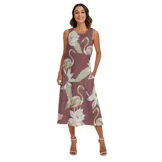 Tropical Flamingo Aloha Dress For Women