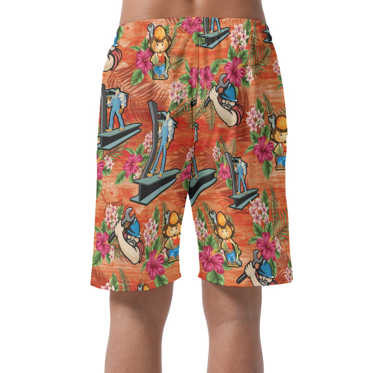 Iron Worker Mens Hawaiian Shorts