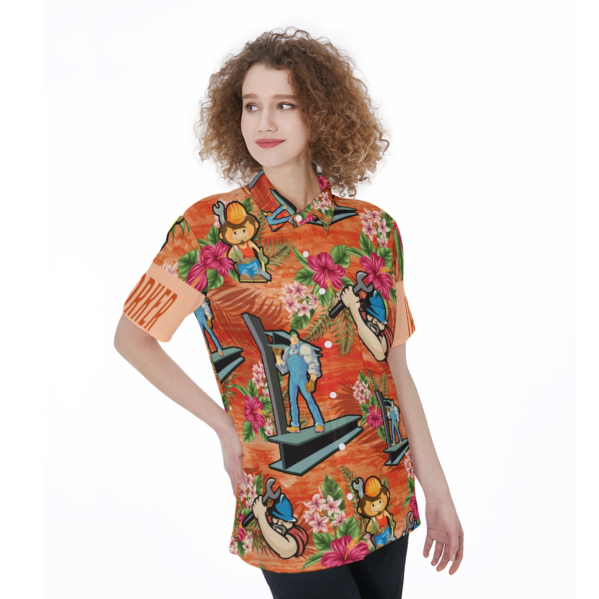 Iron Worker Hawaiian Women Shirt