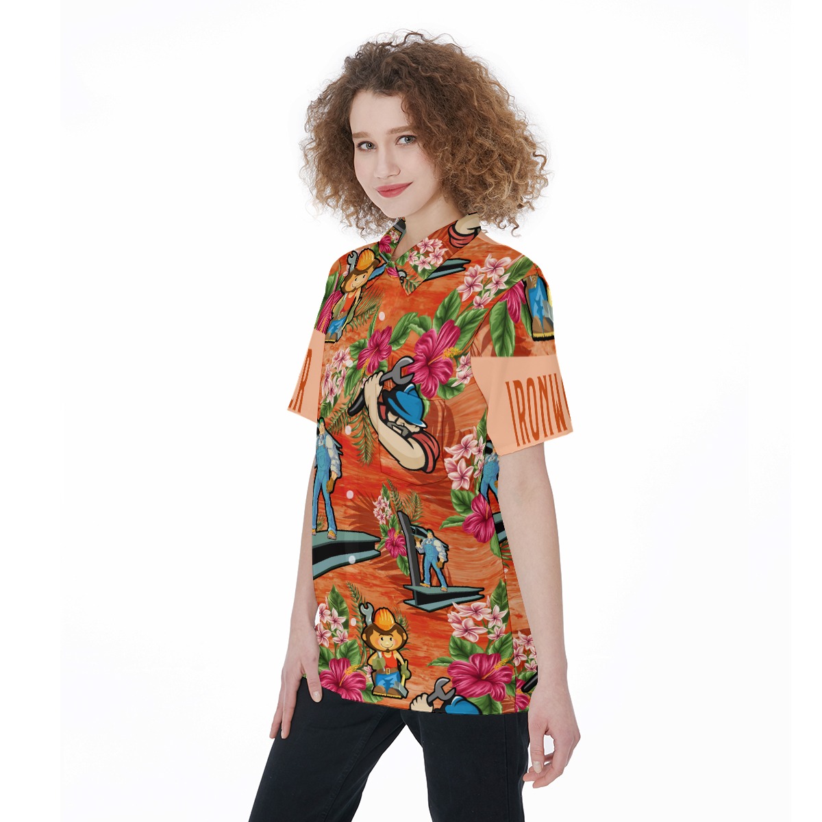 Iron Worker Hawaiian Women Shirt