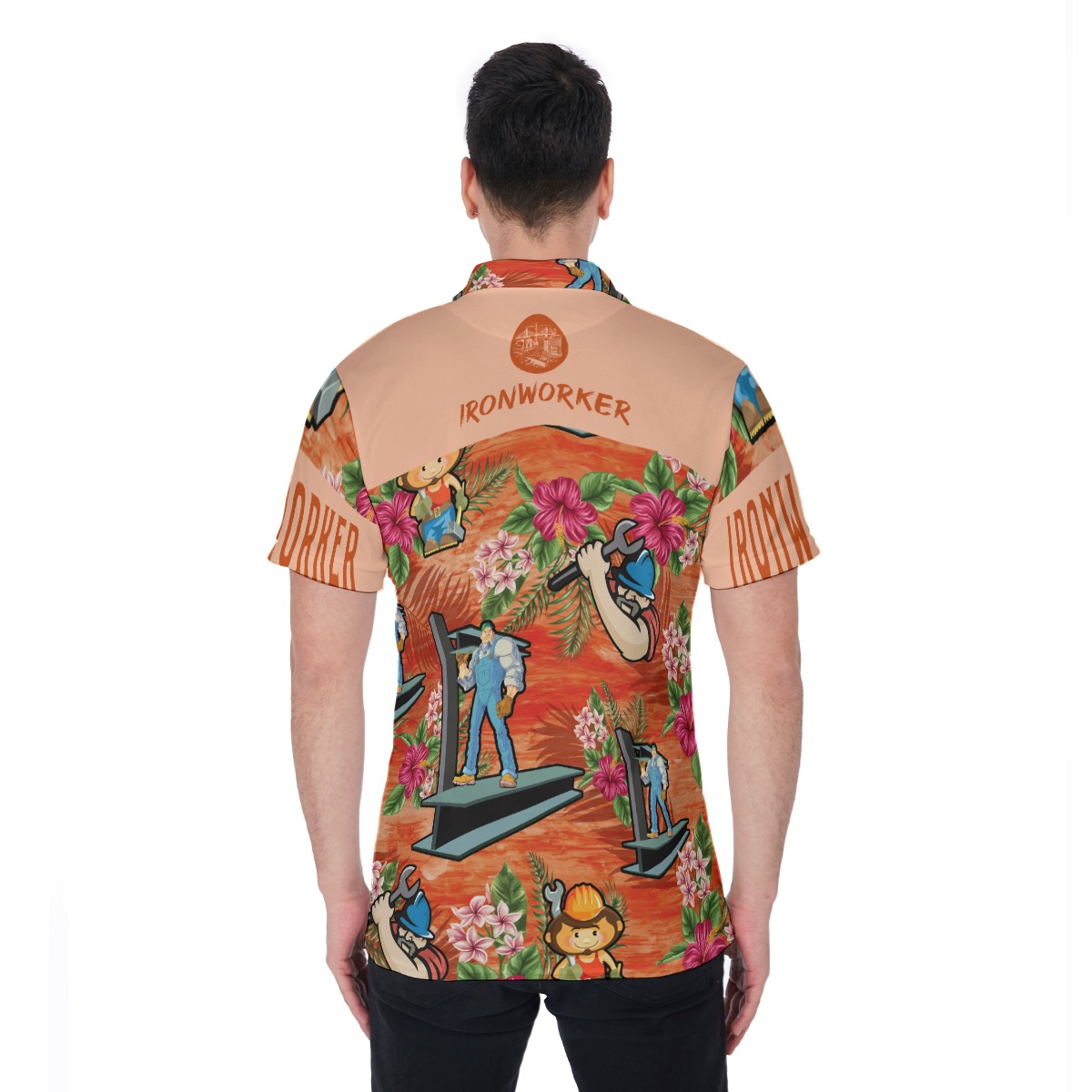 Iron Worker Polo Hawaiian Shirt