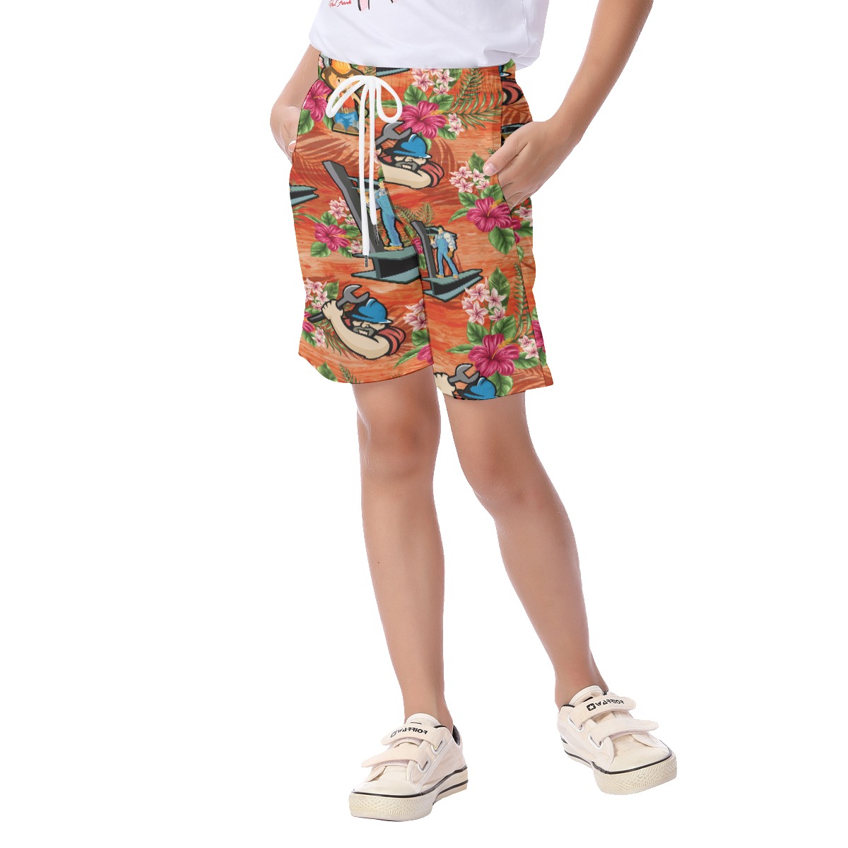 Iron Worker Hawaiian Kids Summer Shorts