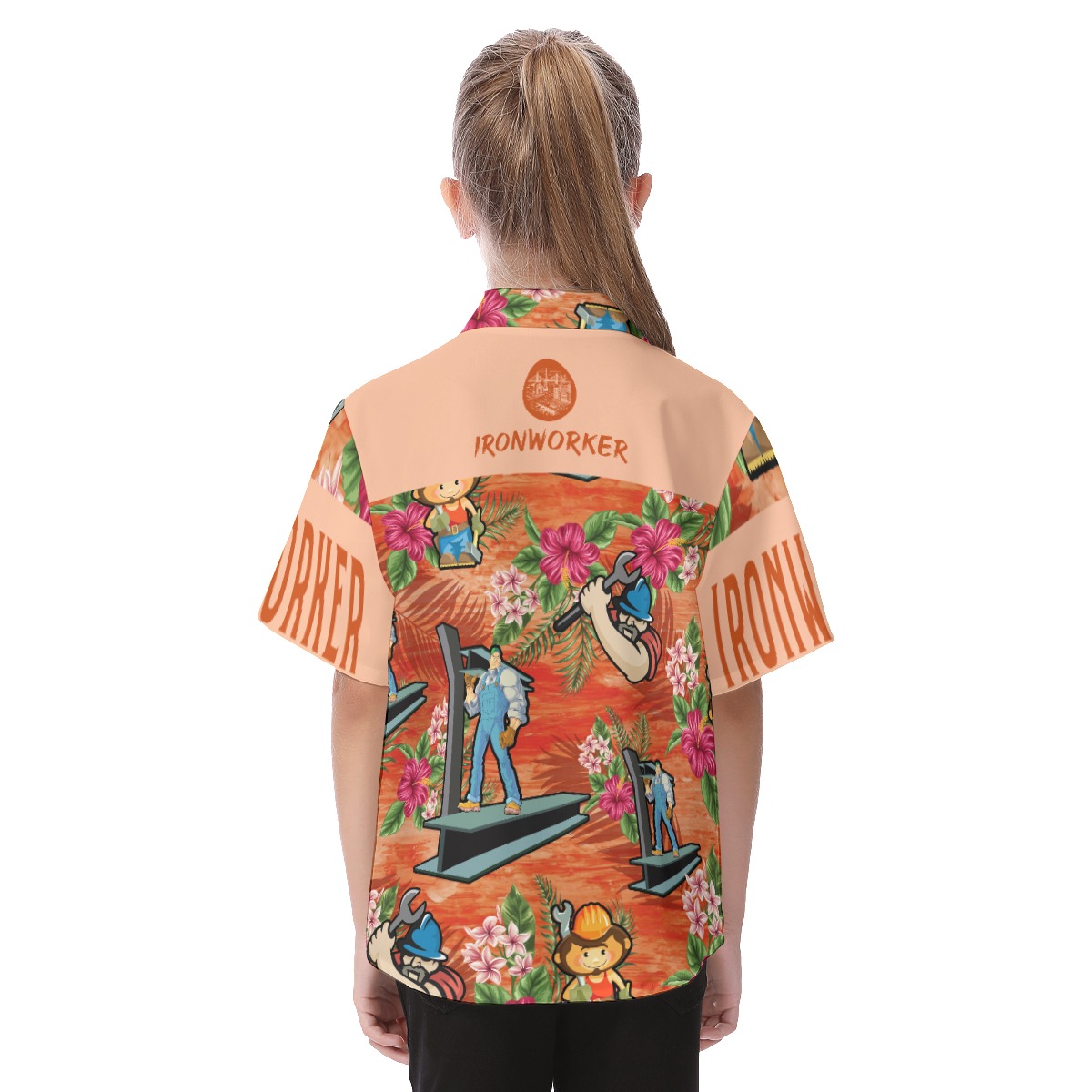 Iron Worker Hawaiian Shirt For Kids