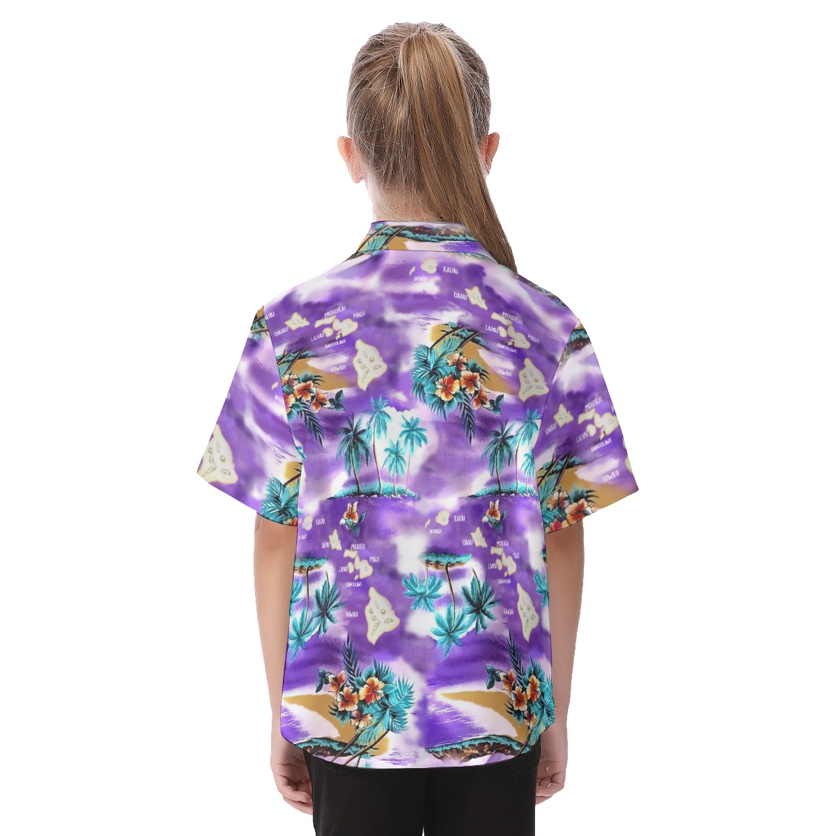 Island Map Hawaiian Shirt For Kids