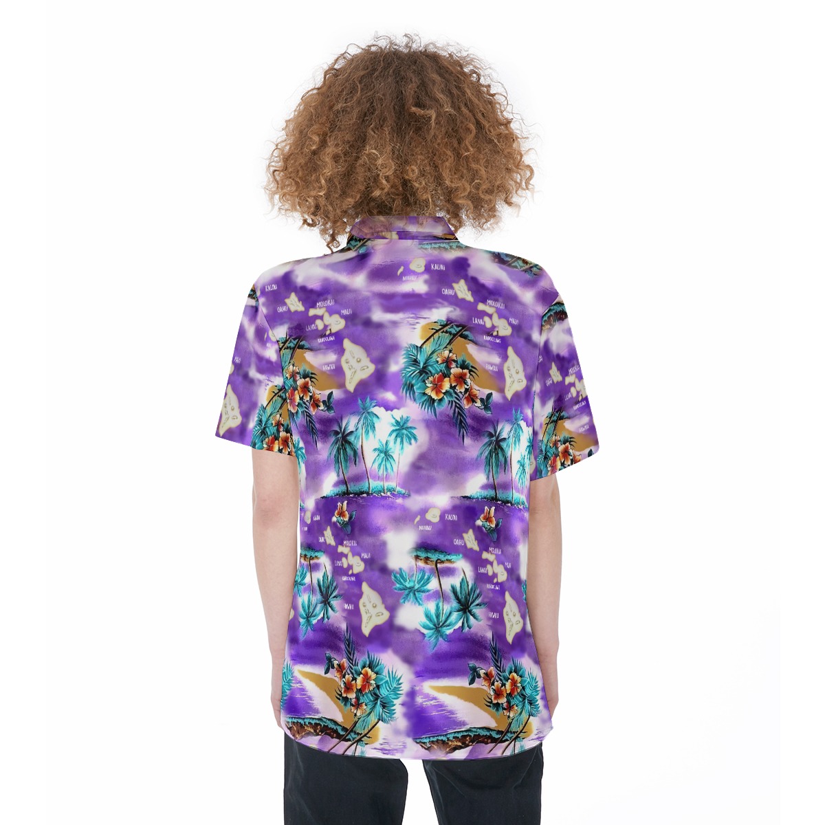 Island Map Hawaiian Women Shirt