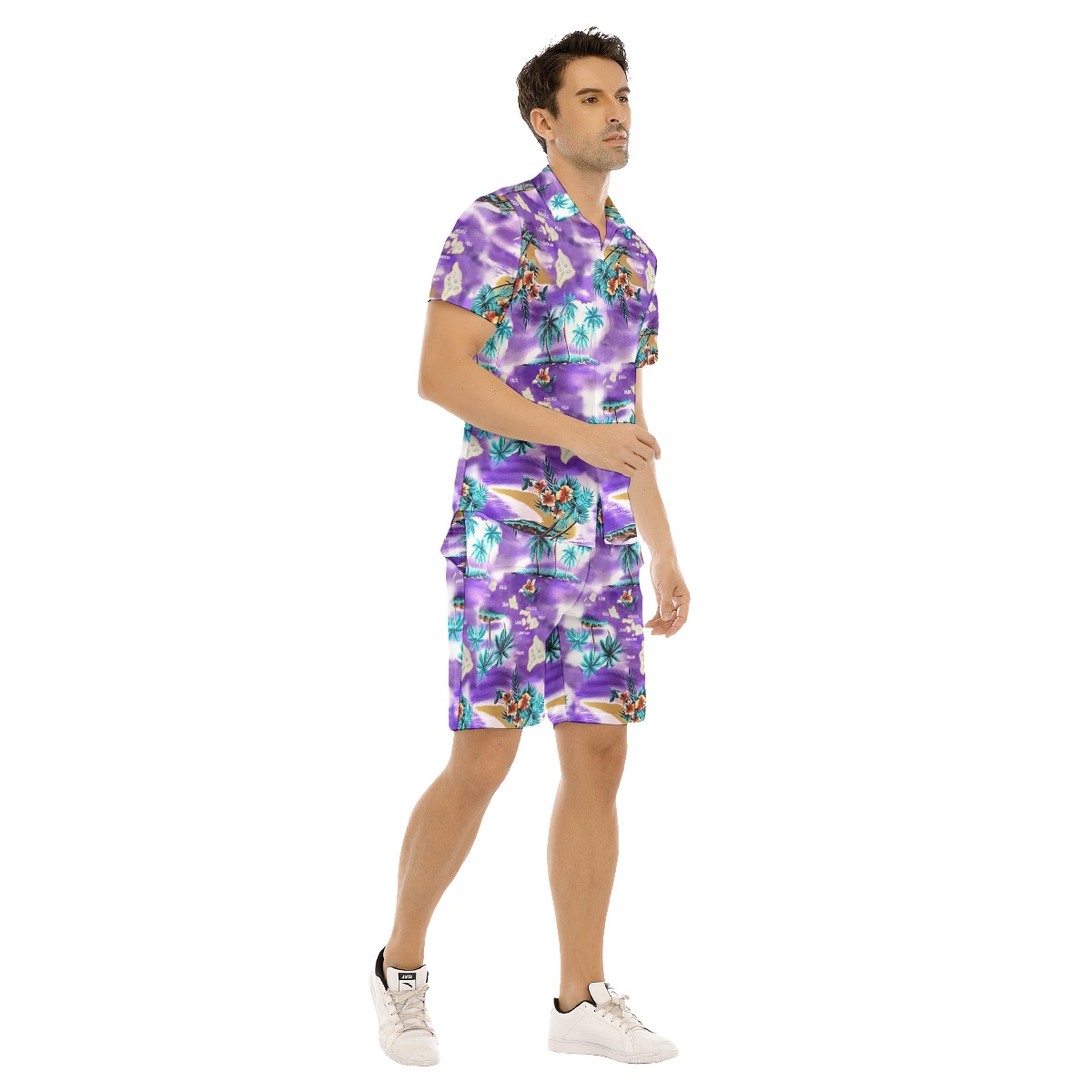 Island Map Hawaiian Shirt And Shorts For Men