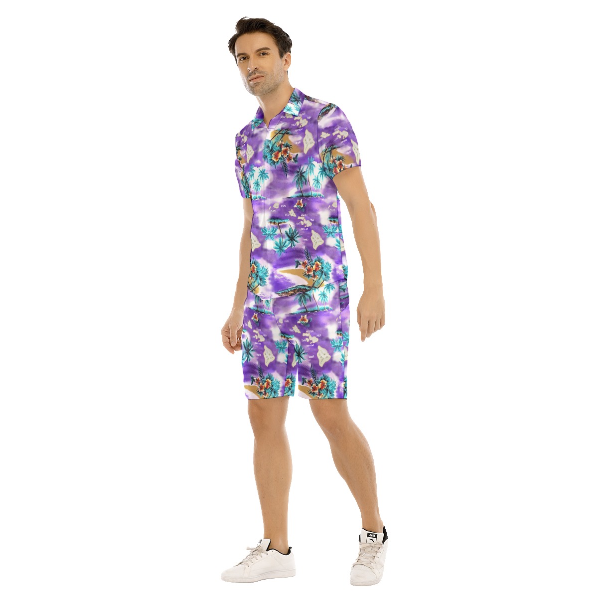 Island Map Hawaiian Shirt And Shorts For Men