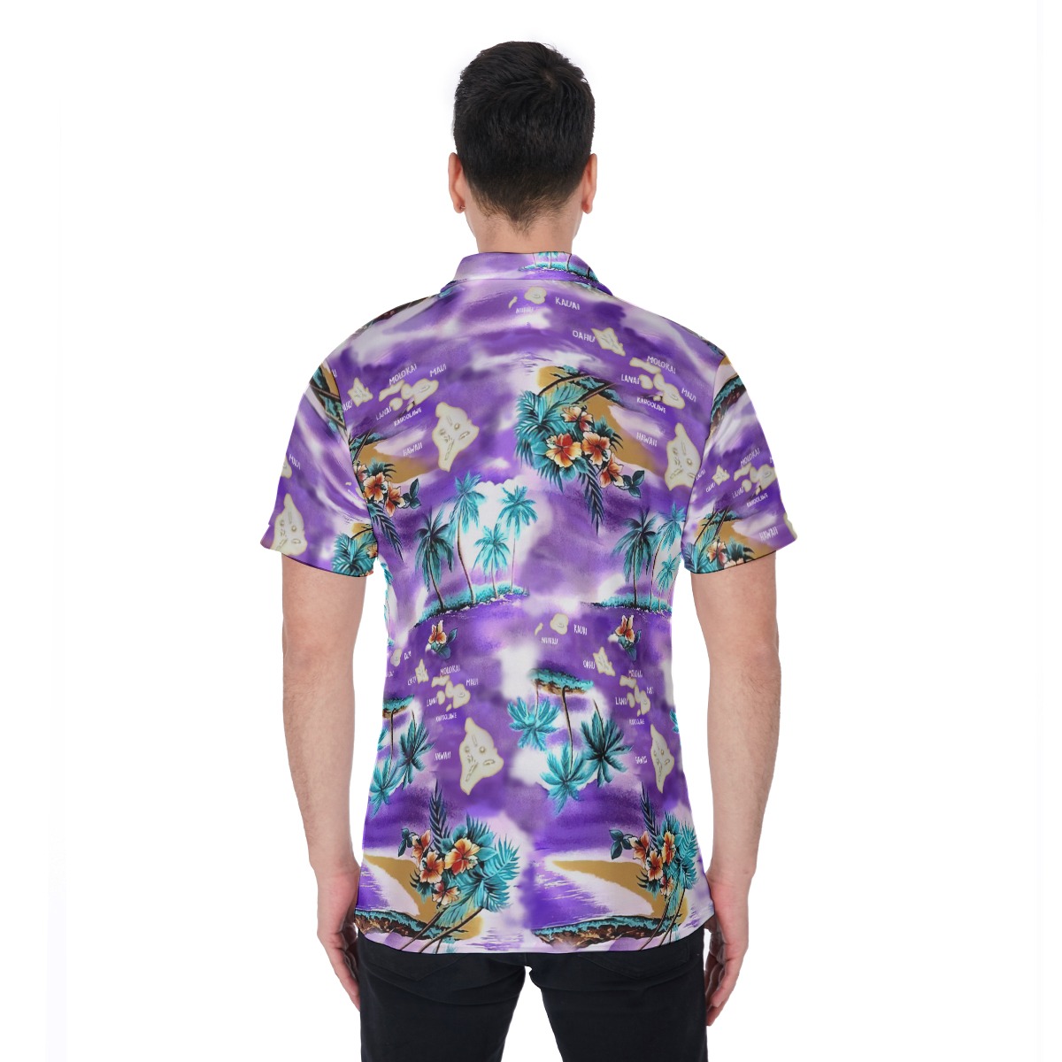 Island Map Polo Hawaiian Shirt