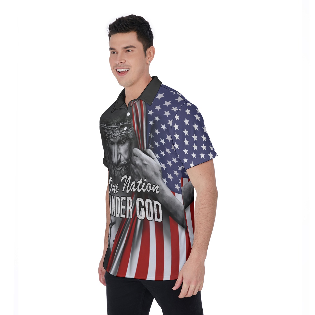 Jesus American Men's Polo Shirt