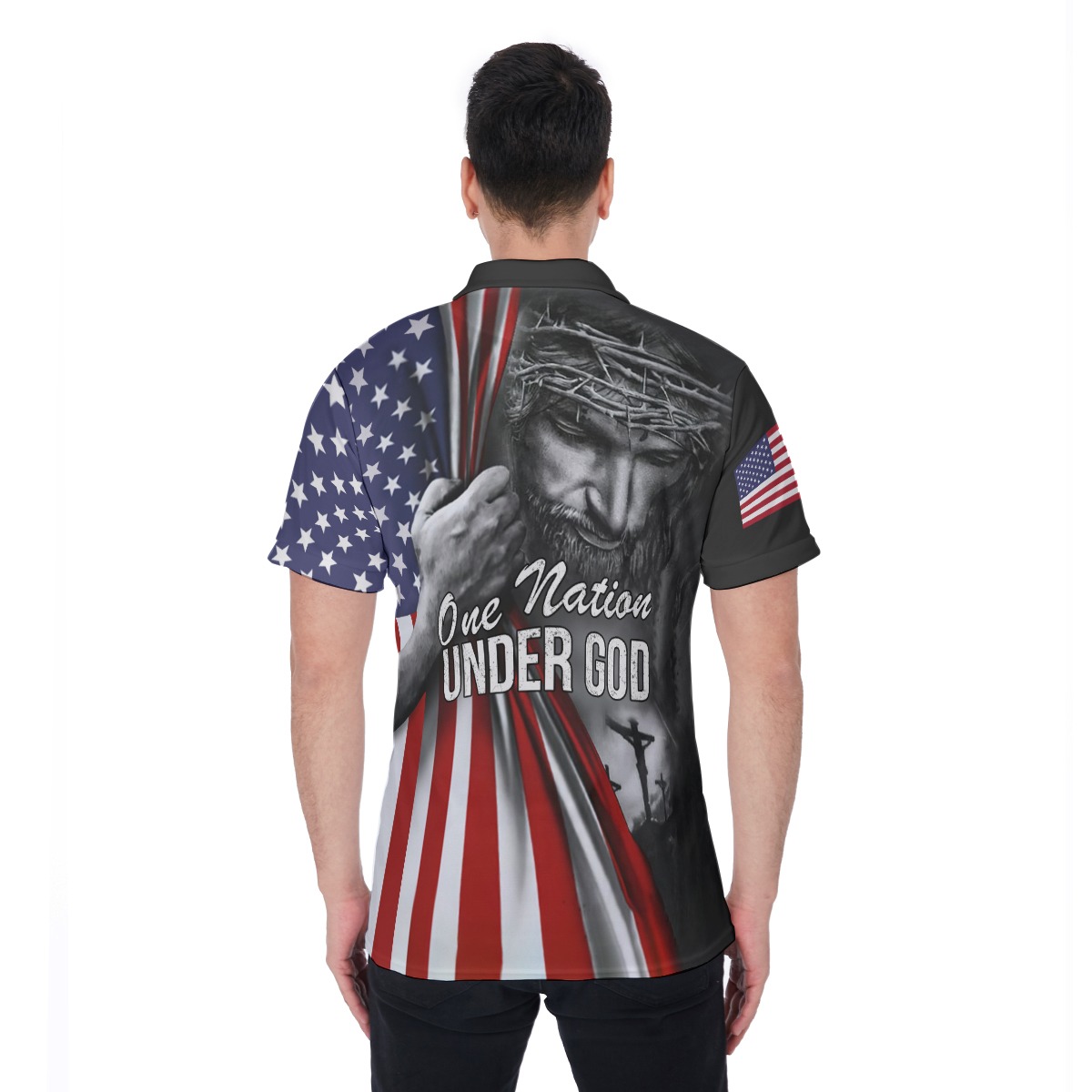 Jesus American Men's Polo Shirt