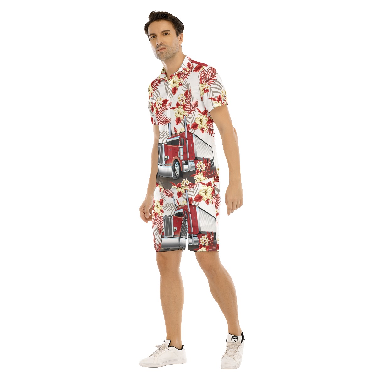 Trucker Dad Hawaiian Shirt And Shorts