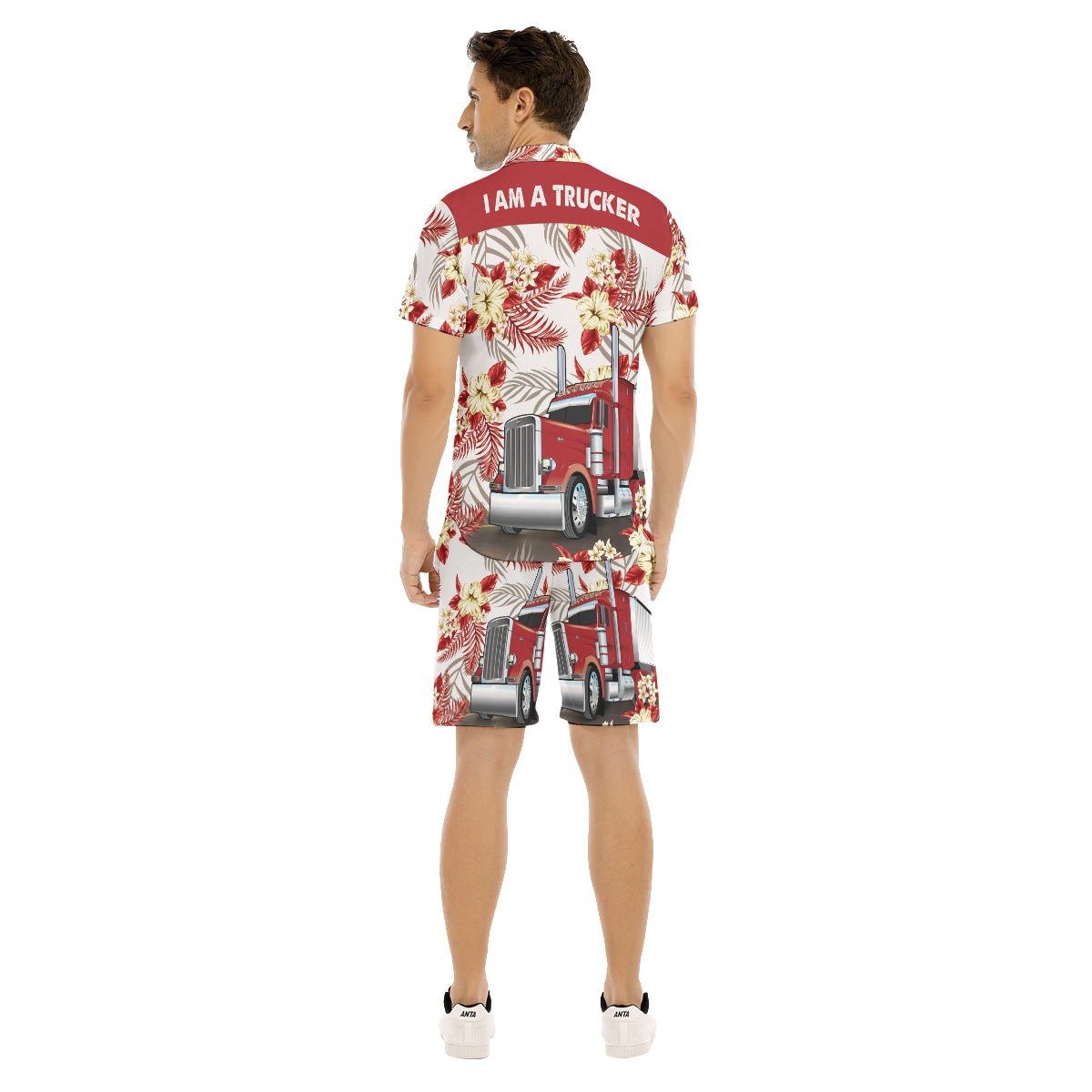 Trucker Dad Hawaiian Shirt And Shorts