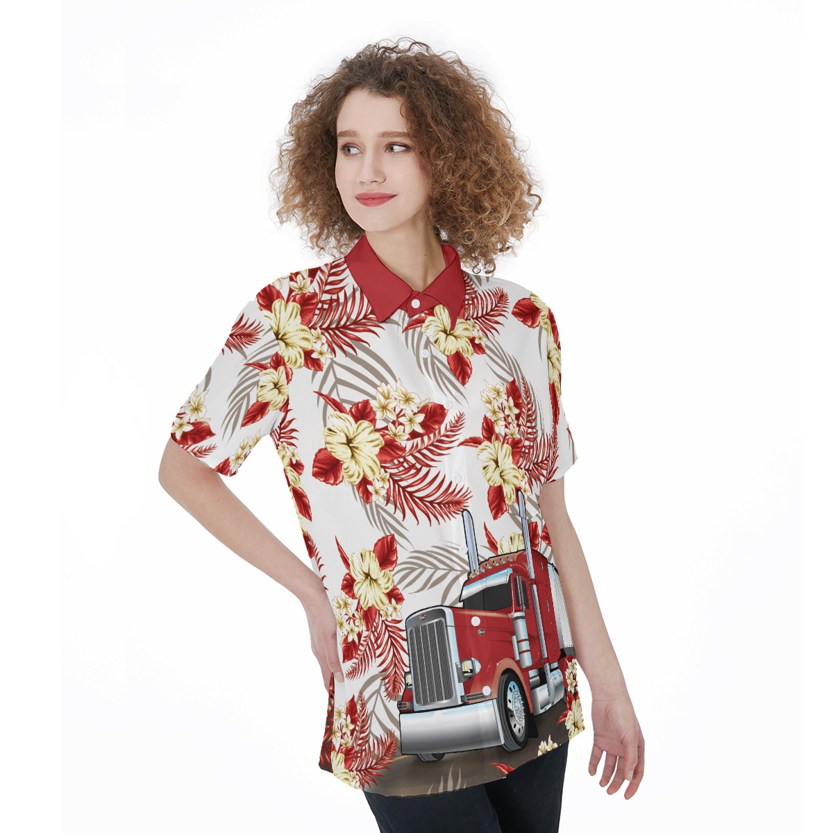 Proud Trucker Tropical Hawaiian Shirt Sayings I Am A Trucker