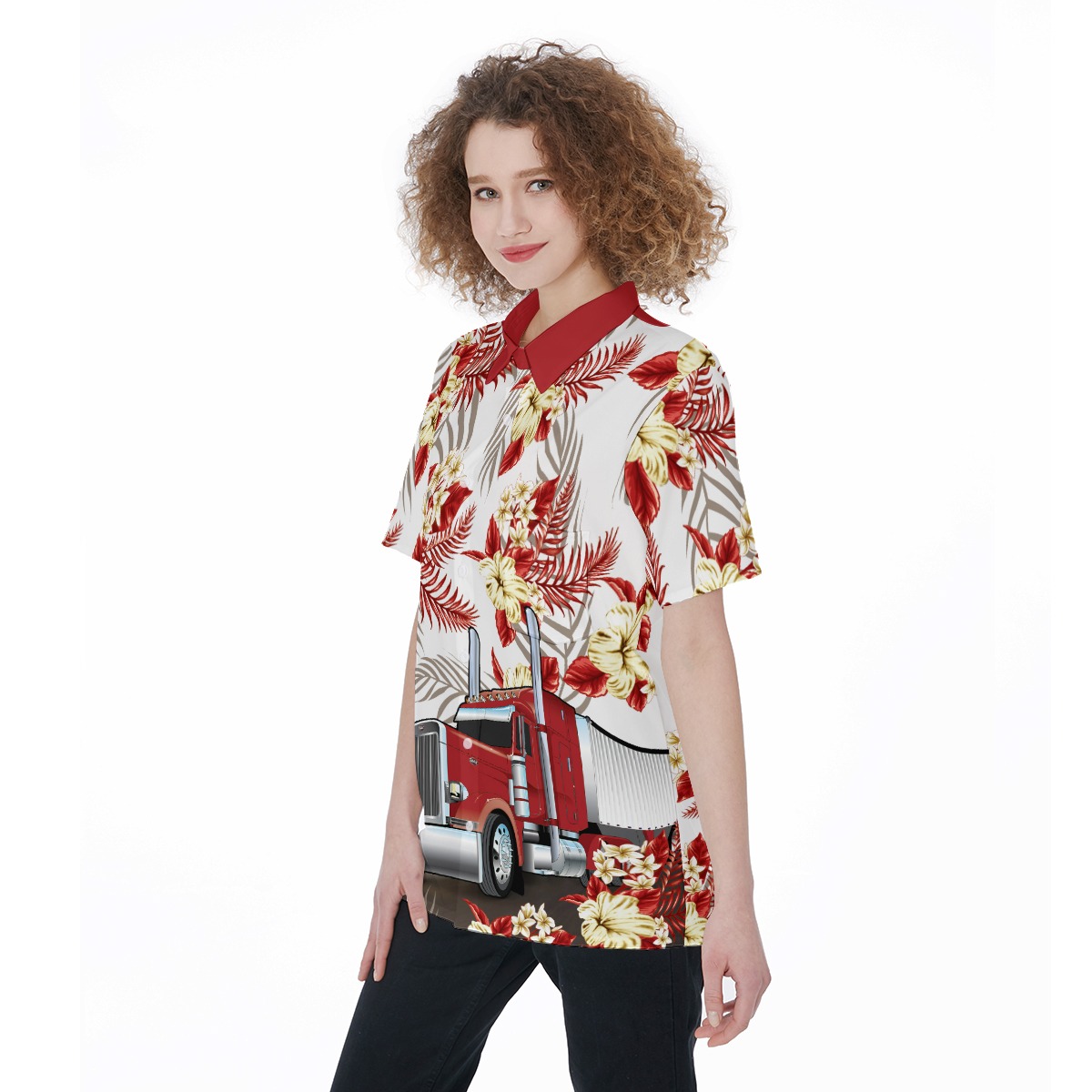Proud Trucker Tropical Hawaiian Shirt Sayings I Am A Trucker